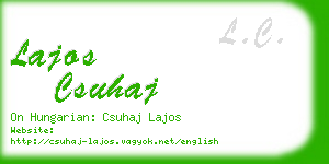 lajos csuhaj business card